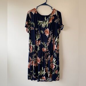 Chris & Carol Navy Floral Romper